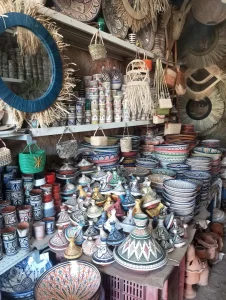 Moroccan pottery shop
